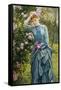 In the Rose Garden-Edward Killingworth Johnson-Framed Stretched Canvas