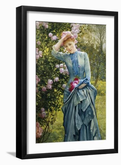 In the Rose Garden-Edward Killingworth Johnson-Framed Giclee Print