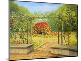 In The Rose Garden-kirilstanchev-Mounted Art Print