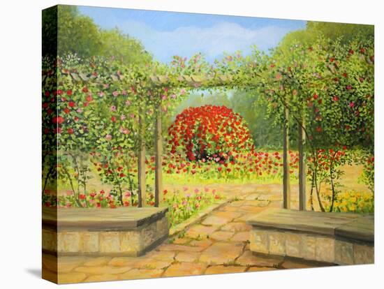 In The Rose Garden-kirilstanchev-Stretched Canvas