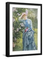 In the Rose Garden-Edward Killingworth Johnson-Framed Giclee Print