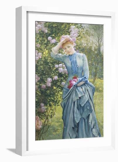 In the Rose Garden-Edward Killingworth Johnson-Framed Giclee Print