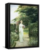 In the Rose Garden-Henry John Yeend King-Framed Stretched Canvas