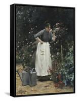 In the Rose Garden-Victor Gilbert-Framed Stretched Canvas