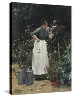 In the Rose Garden-Victor Gilbert-Stretched Canvas