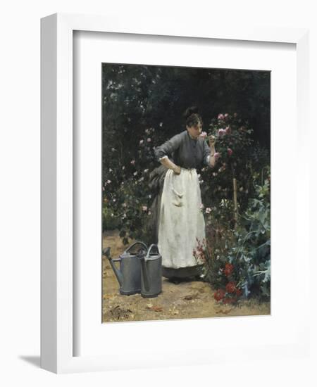 In the Rose Garden-Victor Gilbert-Framed Giclee Print