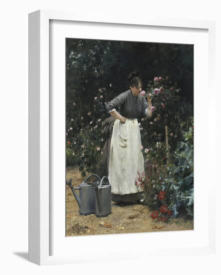 In the Rose Garden-Victor Gilbert-Framed Giclee Print
