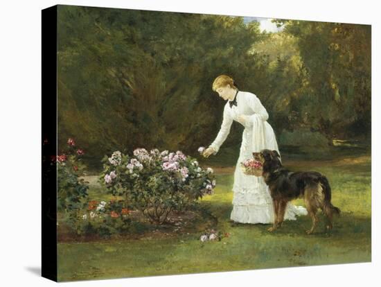 In the Rose Garden-Heywood Hardy-Stretched Canvas