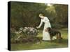 In the Rose Garden-Heywood Hardy-Stretched Canvas