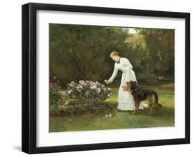 In the Rose Garden-Heywood Hardy-Framed Giclee Print