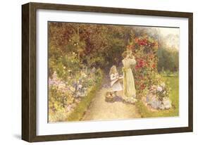 In the Rose Garden-Thomas J. Lloyd-Framed Giclee Print