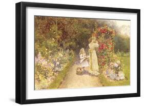 In the Rose Garden-Thomas J. Lloyd-Framed Giclee Print