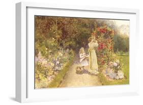 In the Rose Garden-Thomas J. Lloyd-Framed Giclee Print