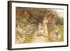 In the Rose Garden-Thomas J. Lloyd-Framed Giclee Print