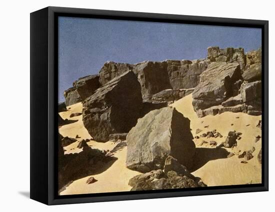 In the Sahara, Egypt-English Photographer-Framed Stretched Canvas