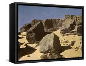 In the Sahara, Egypt-English Photographer-Framed Stretched Canvas