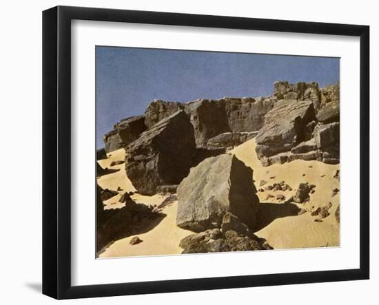 In the Sahara, Egypt-English Photographer-Framed Giclee Print