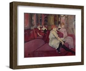 In the Salon at the Rue des Moulins, 1894-Henri de Toulouse-Lautrec-Framed Premium Giclee Print