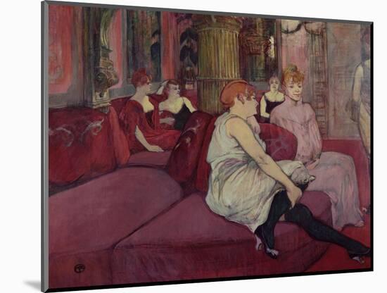 In the Salon at the Rue des Moulins, 1894-Henri de Toulouse-Lautrec-Mounted Premium Giclee Print