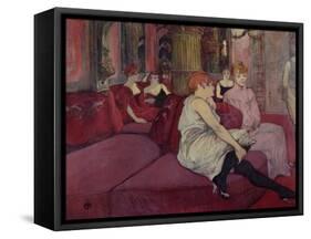 In the Salon at the Rue des Moulins, 1894-Henri de Toulouse-Lautrec-Framed Stretched Canvas