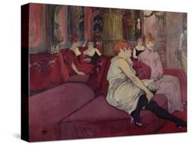 In the Salon at the Rue des Moulins, 1894-Henri de Toulouse-Lautrec-Stretched Canvas