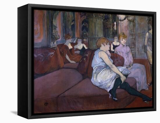 In the Salon at the Rue Des Moulins-Henri de Toulouse-Lautrec-Framed Stretched Canvas