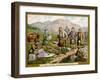 In the Scottish Highlands on a Huntley and Palmers Biscuit Card-null-Framed Art Print