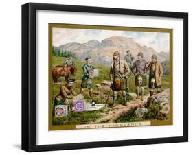 In the Scottish Highlands on a Huntley and Palmers Biscuit Card-null-Framed Art Print