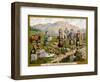 In the Scottish Highlands on a Huntley and Palmers Biscuit Card-null-Framed Art Print