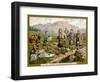 In the Scottish Highlands on a Huntley and Palmers Biscuit Card-null-Framed Art Print