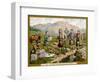 In the Scottish Highlands on a Huntley and Palmers Biscuit Card-null-Framed Art Print