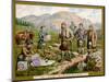 In the Scottish Highlands on a Huntley and Palmers Biscuit Card-null-Mounted Art Print