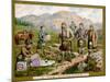 In the Scottish Highlands on a Huntley and Palmers Biscuit Card-null-Mounted Art Print