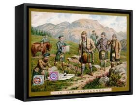 In the Scottish Highlands on a Huntley and Palmers Biscuit Card-null-Framed Stretched Canvas