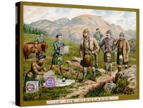In the Scottish Highlands on a Huntley and Palmers Biscuit Card-null-Stretched Canvas