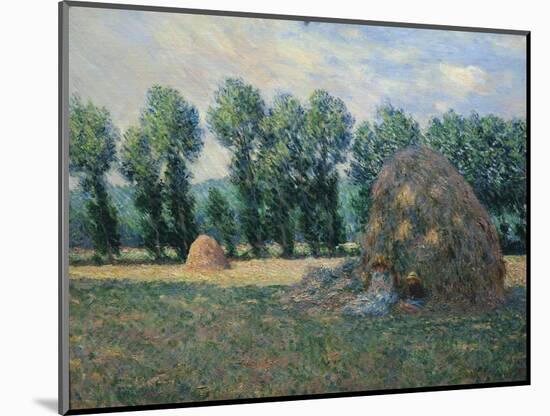 In the Shadow of a Haystack, 1885-Claude Monet-Mounted Giclee Print