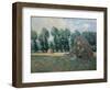 In the Shadow of a Haystack, 1885-Claude Monet-Framed Premium Giclee Print