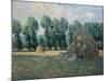 In the Shadow of a Haystack, 1885-Claude Monet-Mounted Giclee Print