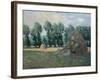 In the Shadow of a Haystack, 1885-Claude Monet-Framed Giclee Print