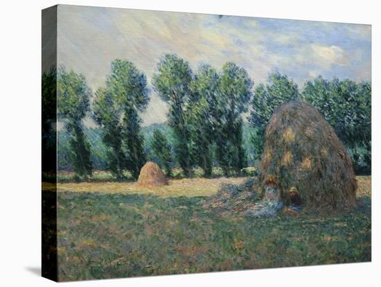 In the Shadow of a Haystack, 1885-Claude Monet-Stretched Canvas