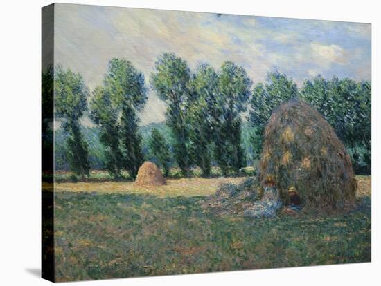 In the Shadow of a Haystack, 1885-Claude Monet-Stretched Canvas