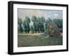 In the Shadow of a Haystack, 1885-Claude Monet-Framed Giclee Print