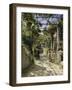 In the Shadow of an Italian Pergola, A Warm Afternoon in Anacapri-Peder Mork Monsted-Framed Giclee Print