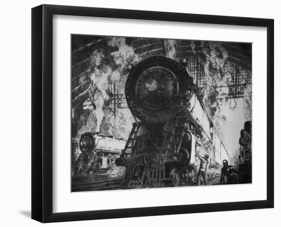 In the Shops-Otto Kuhler-Framed Giclee Print