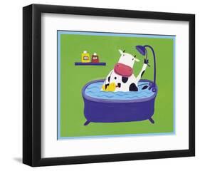 In the Shower-Lechat-Framed Art Print