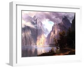 In the Sierra Nevada, C.1861-Albert Bierstadt-Framed Giclee Print