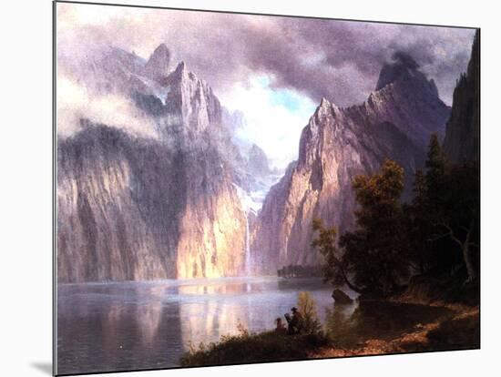 In the Sierra Nevada, C.1861-Albert Bierstadt-Mounted Giclee Print