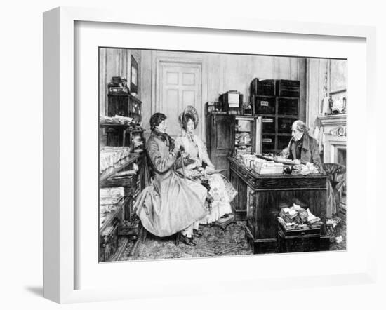 In the Solicitor's Office, Engraved by James Dobie-Walter Dendy Sadler-Framed Giclee Print