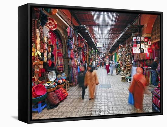 In the Souk, Marrakech, Morocco, North Africa, Africa-Gavin Hellier-Framed Stretched Canvas