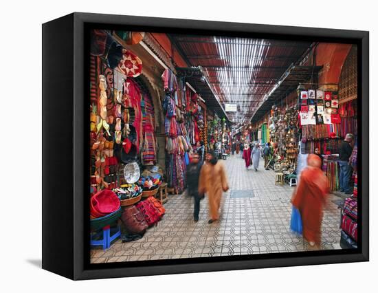 In the Souk, Marrakech, Morocco, North Africa, Africa-Gavin Hellier-Framed Stretched Canvas